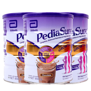 雅培PediaSure小安素奶粉850克3罐【巧克力味】