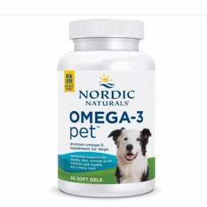 Nordic Naturals  宠物狗狗猫咪鱼油软胶囊毛发皮肤健康Omega-3含EPA和DHA 90粒  2瓶包邮