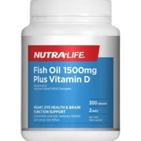 NutraLife Fish Oil 1500mg 纽乐鱼油+VD 胶囊1500mg 300粒 NutraLife Fish Oil 1500mg 纽乐鱼油+VD 胶囊1500mg 300粒