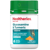 Healtheries Glucosamine + Turmeric 贺寿利维骨力+姜黄素 60粒 Healtheries Glucosamine + Turmeric 贺寿利维骨力+姜黄素 60粒