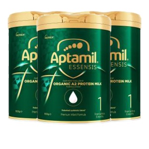 Aptamil 爱他美有机A2蛋白婴儿奶粉1段3罐包邮 900g  澳洲直邮