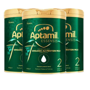 Aptamil 爱他美有机A2蛋白婴儿奶粉2段3罐包邮 900g  澳洲直邮