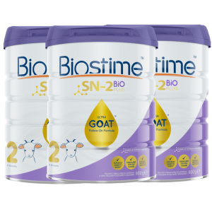 Biostime SN-2 BIO PLUS 法国合生元澳新有机婴儿配方羊奶粉 2段800g【3罐包邮】