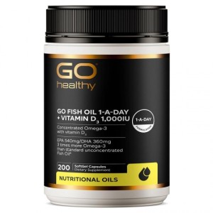 GO Healthy 高之源鱼油+VD (一天一粒) 200粒