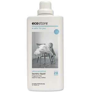 超市 Ecostore纯天然无香抗菌儿童婴儿超浓缩洗衣液1L 