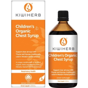 Kiwiherb 有机麦卢卡婴幼儿止咳糖浆（chest syrup） 0岁起 200ml