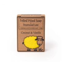 Felted Wool Soap 新西兰天然手工羊毛香皂【椰奶香草】 100g Felted Wool Soap 新西兰天然手工羊毛香皂【椰奶香草】 100g