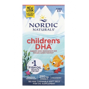 Nordic Naturals挪威儿童可咀嚼鱼油180粒（3-6岁）