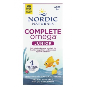 Nordic Natural 挪威小鱼 6-12岁 青少年儿童DHA鱼油胶囊 90粒